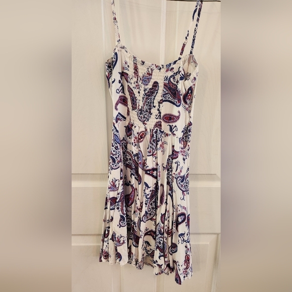 Cotton On XS Paisley Print Purple/Blue Mini Strappy Dress - Picture 9 of 12